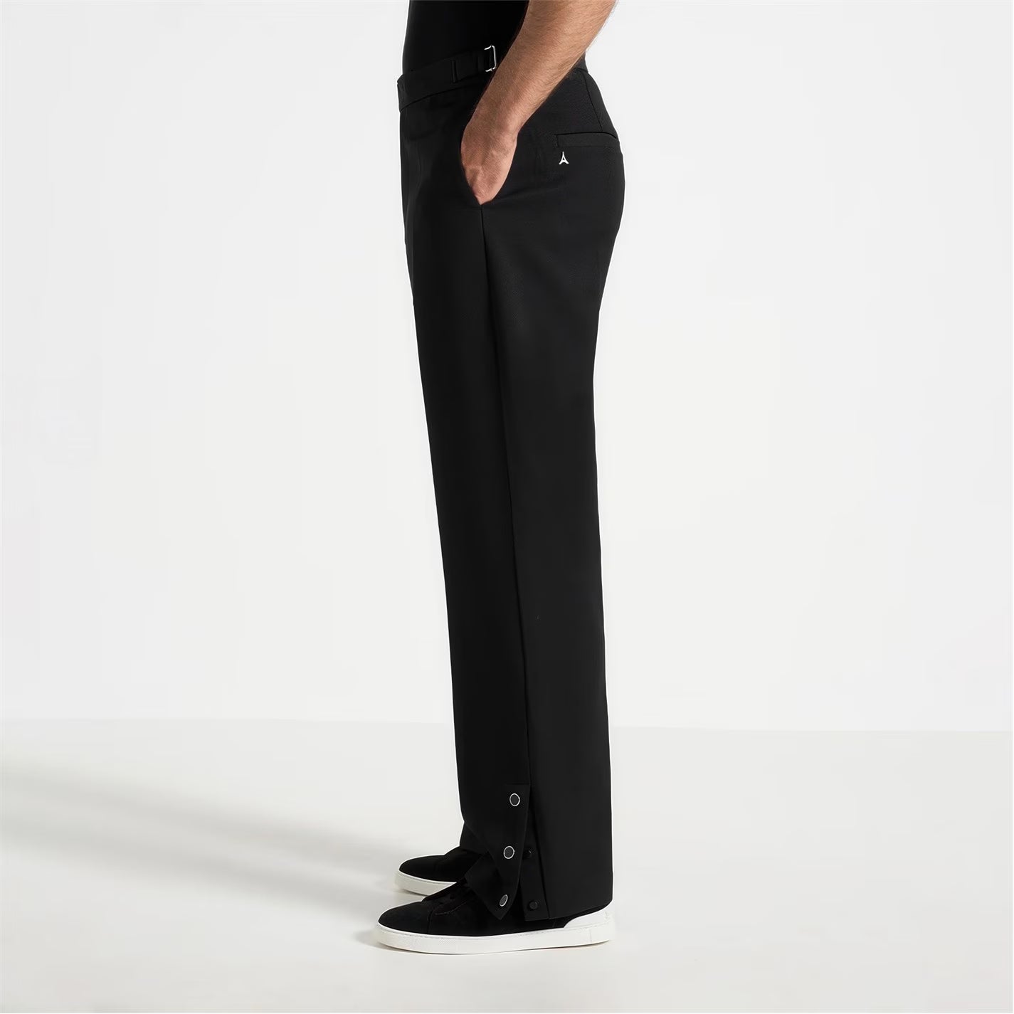 Mens Boris Relaxed Fit Tailored Button Cuff Trousers