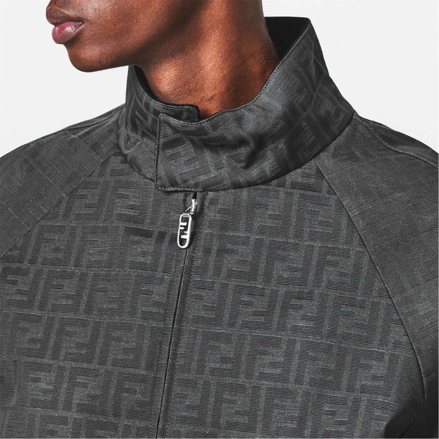 Men's Logo Canvas Long Sleeve Coach Jacket