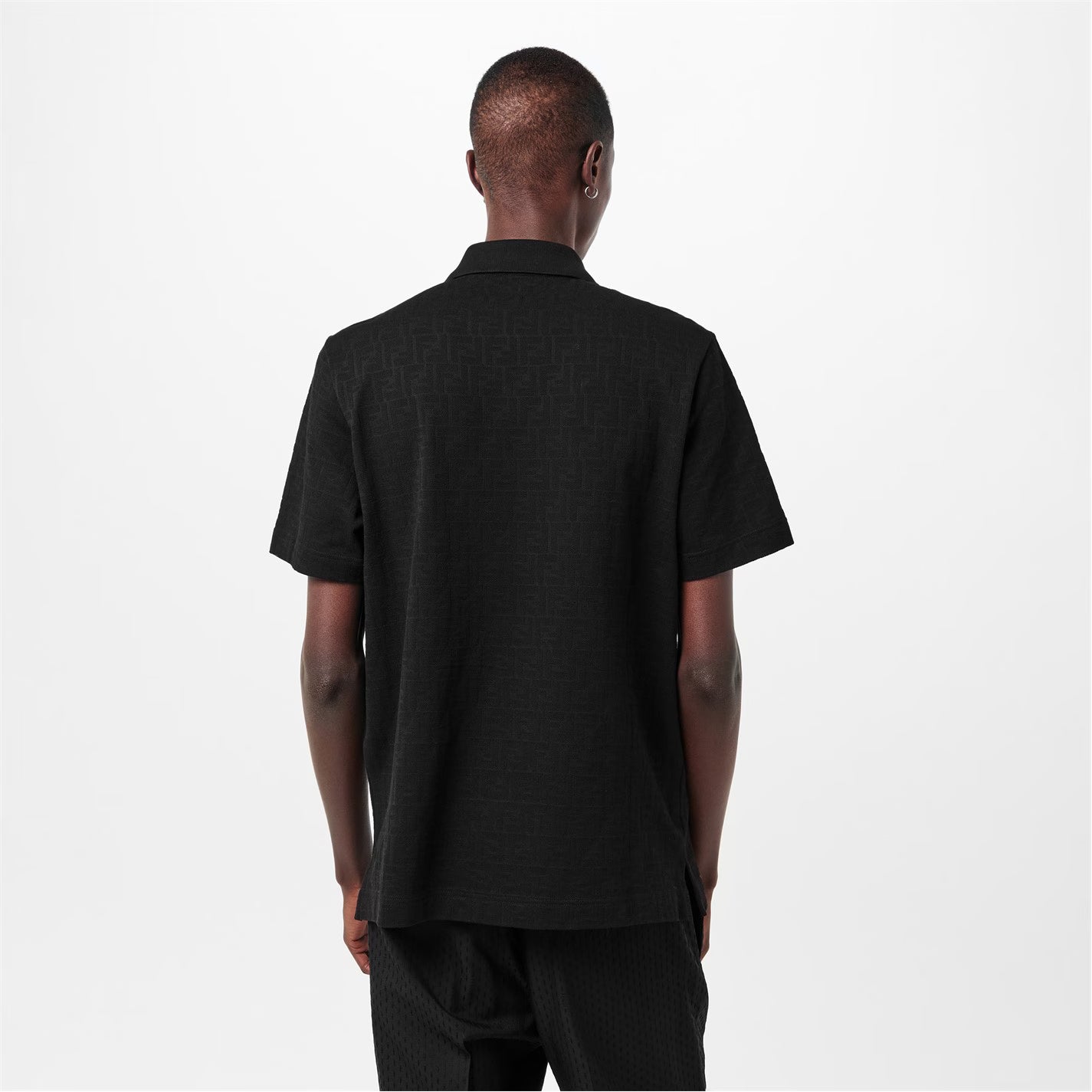 Mens Monogram FF Short Sleeve Polo