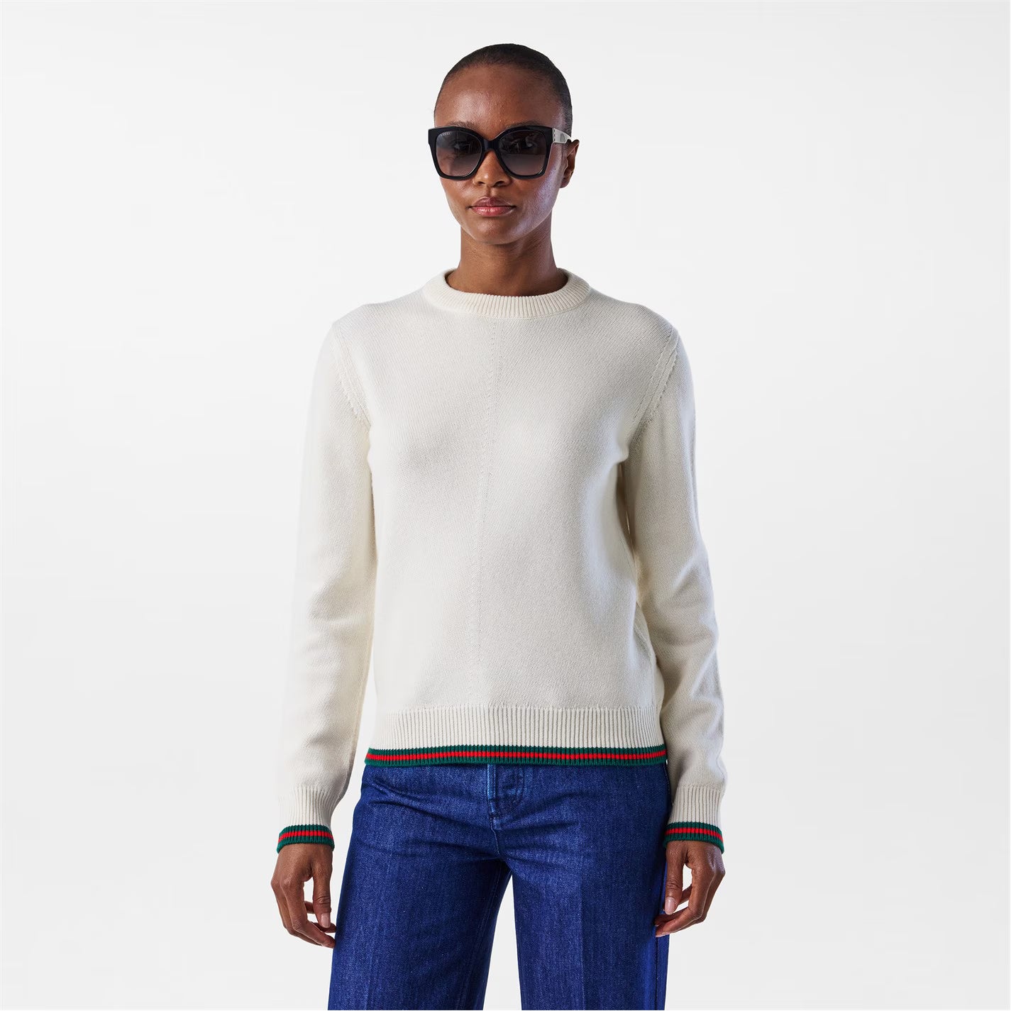 GUCCI Wool & Cashmere Jumper With Web