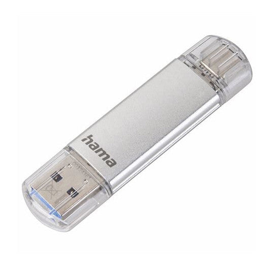 Hama C-Laeta 64GB USB-A & USB-C Memory Pen, Metal Casing, OTG, 40MB/s
