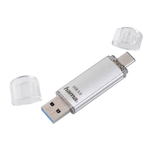 Hama C-Laeta 16GB USB-A & USB-C Memory Pen, Metal Casing, OTG, 40MB/s