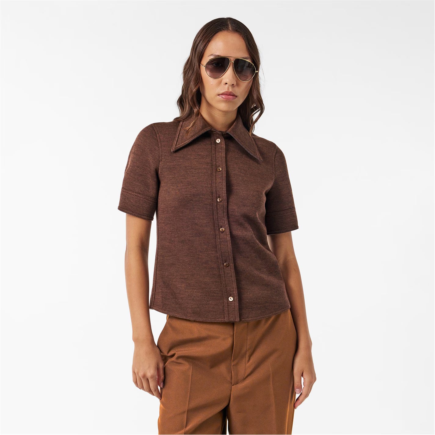 GUCCI Women's Short-Sleeve Patterned Shirt