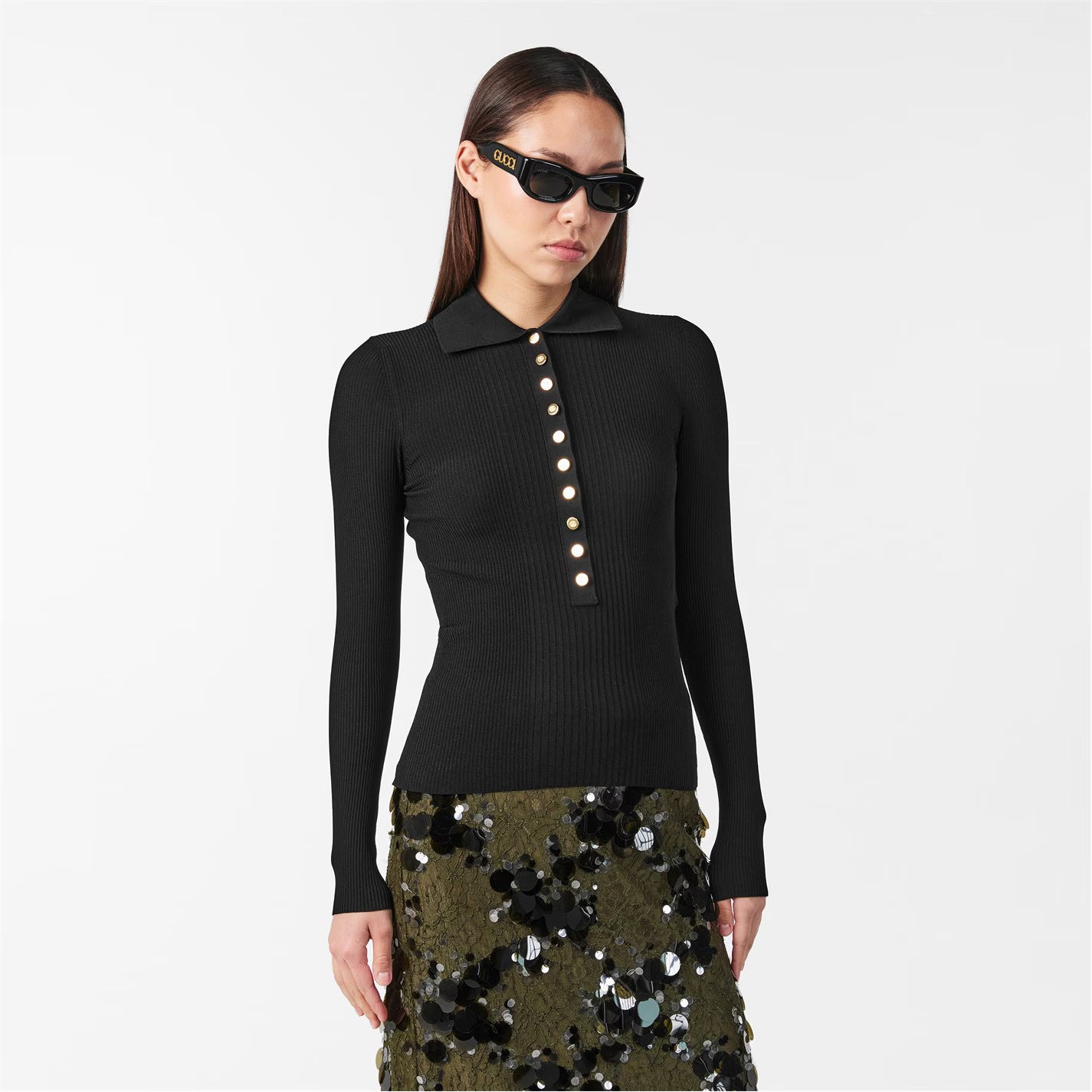 Women's Viscose Fine Rib Polo Shirt
