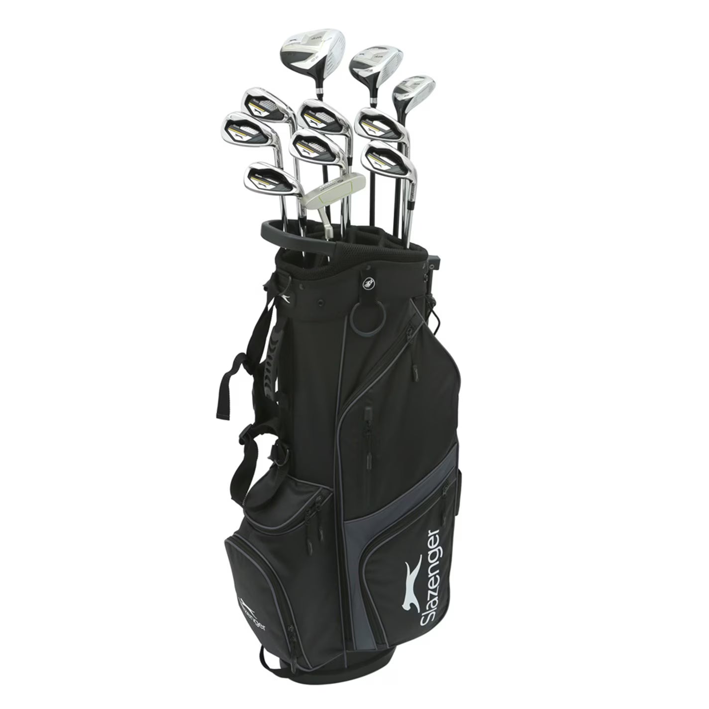 Slazenger VS Golf Club Set with Stand Bag (Graphite and Steel Shaft Combo) Mens