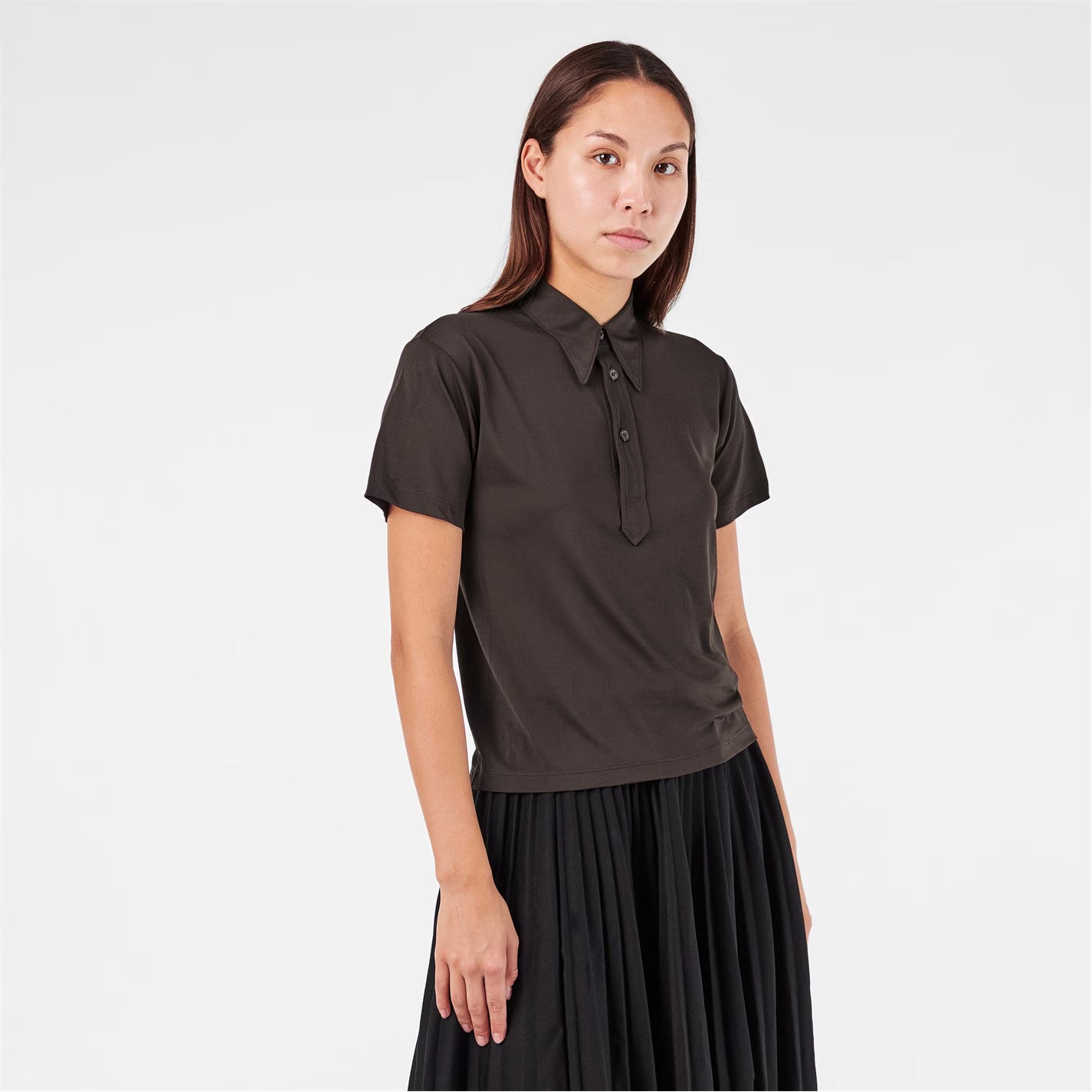 Women's Short-Sleeve Plain Shirt