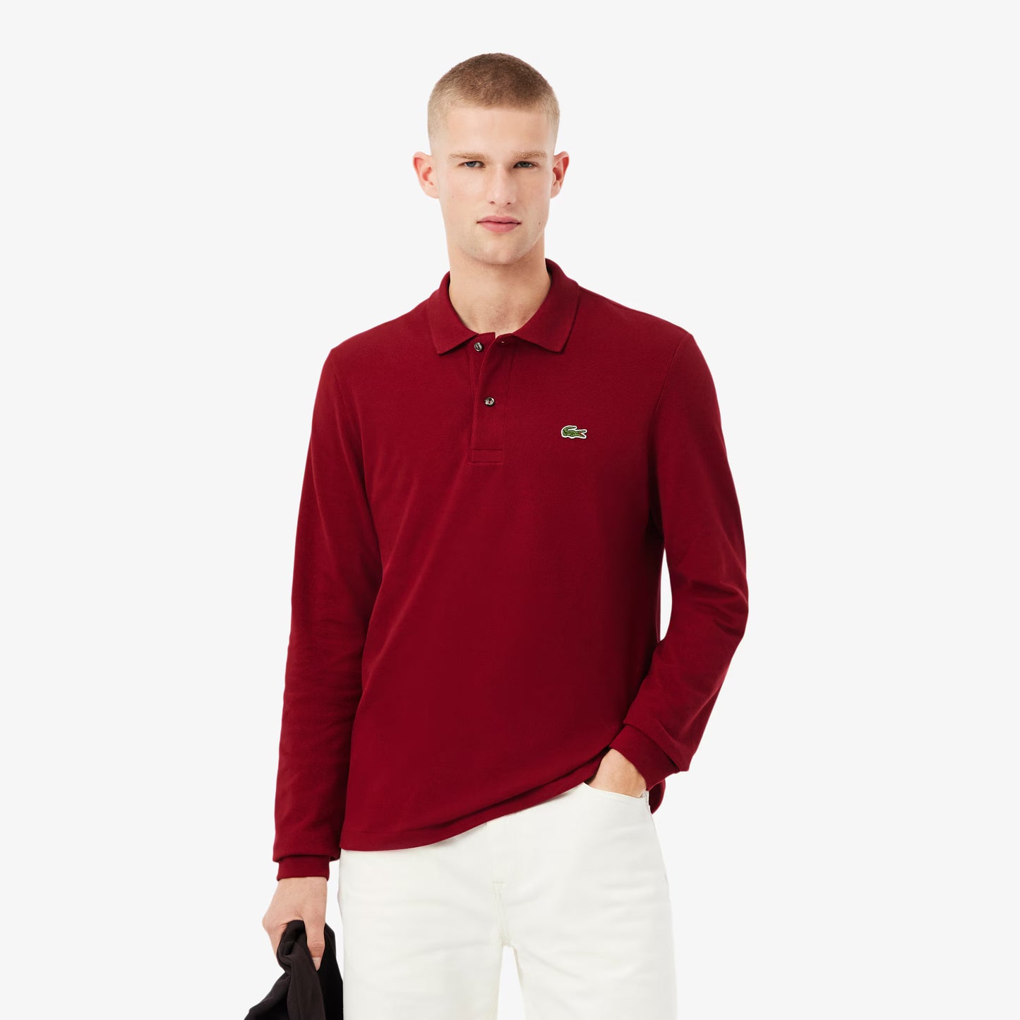 Classic Fit Long Sleeved L.12.12 Polo Shirt