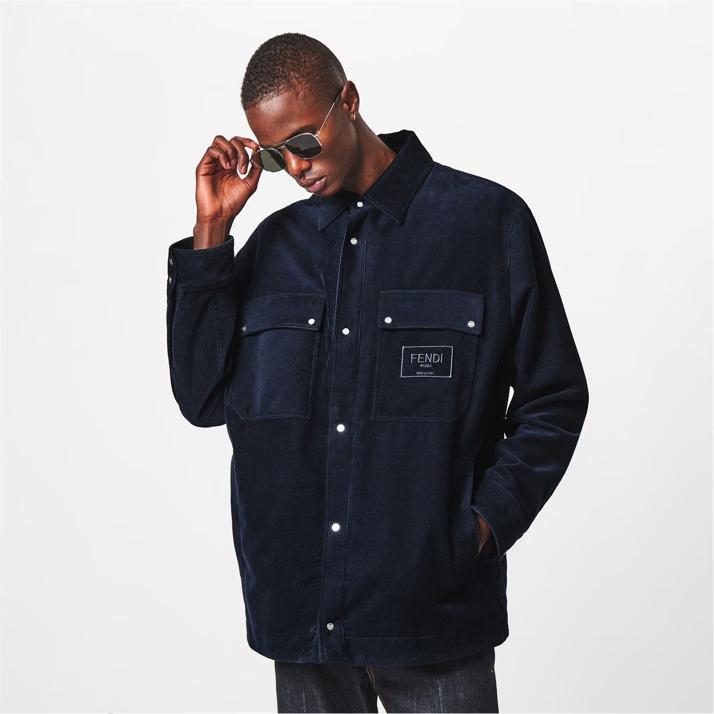 Men's Corduroy Cotton Long Sleeve Coach Jacket