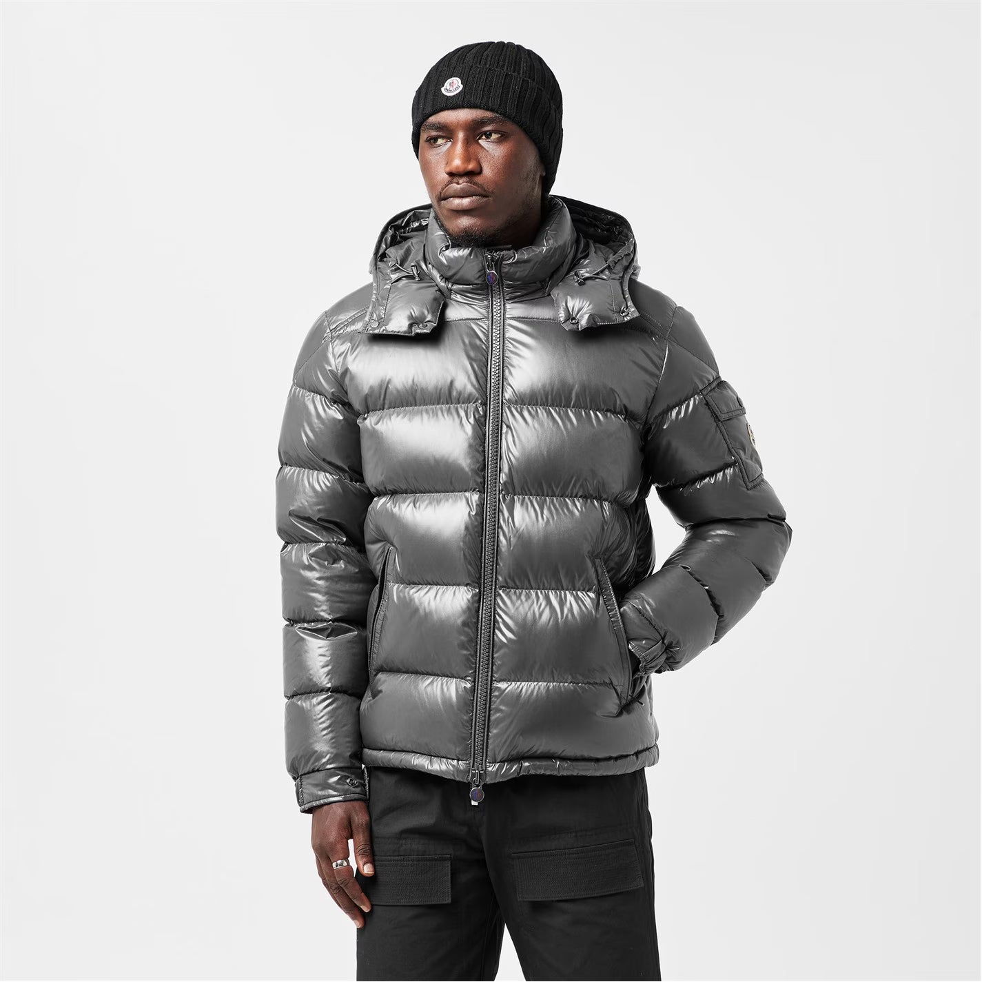 MONCLER Men's Maya Waterproof Down Detachable Hood Short Puffer Jacket