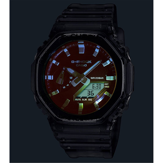 GA-2100 Beach Time Lapse Grey Octagon Quartz 200M Water Resistant Digital Watch
