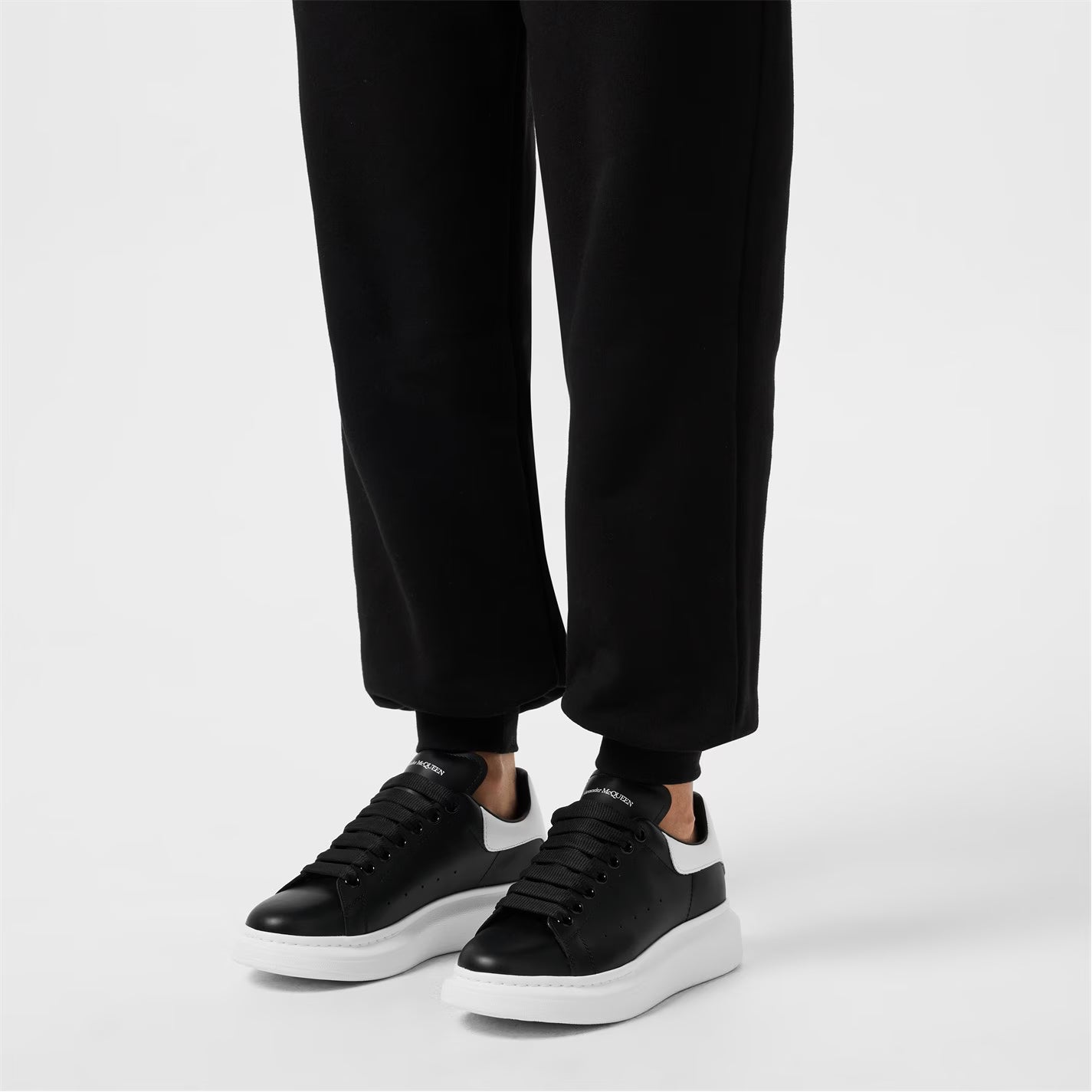 Women's Logo Print Leather Oversized Trainers