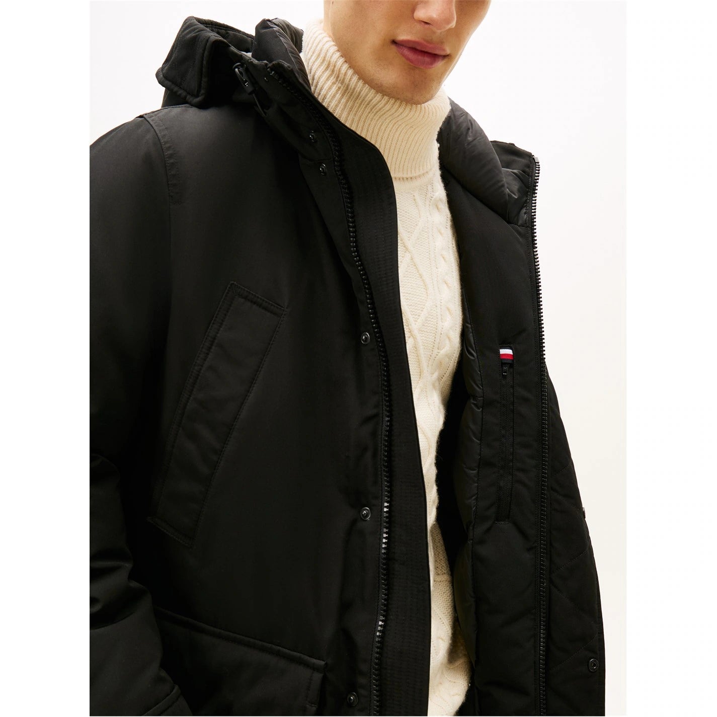 Men's Padded Utility DWR Hooded Thigh Length Parka