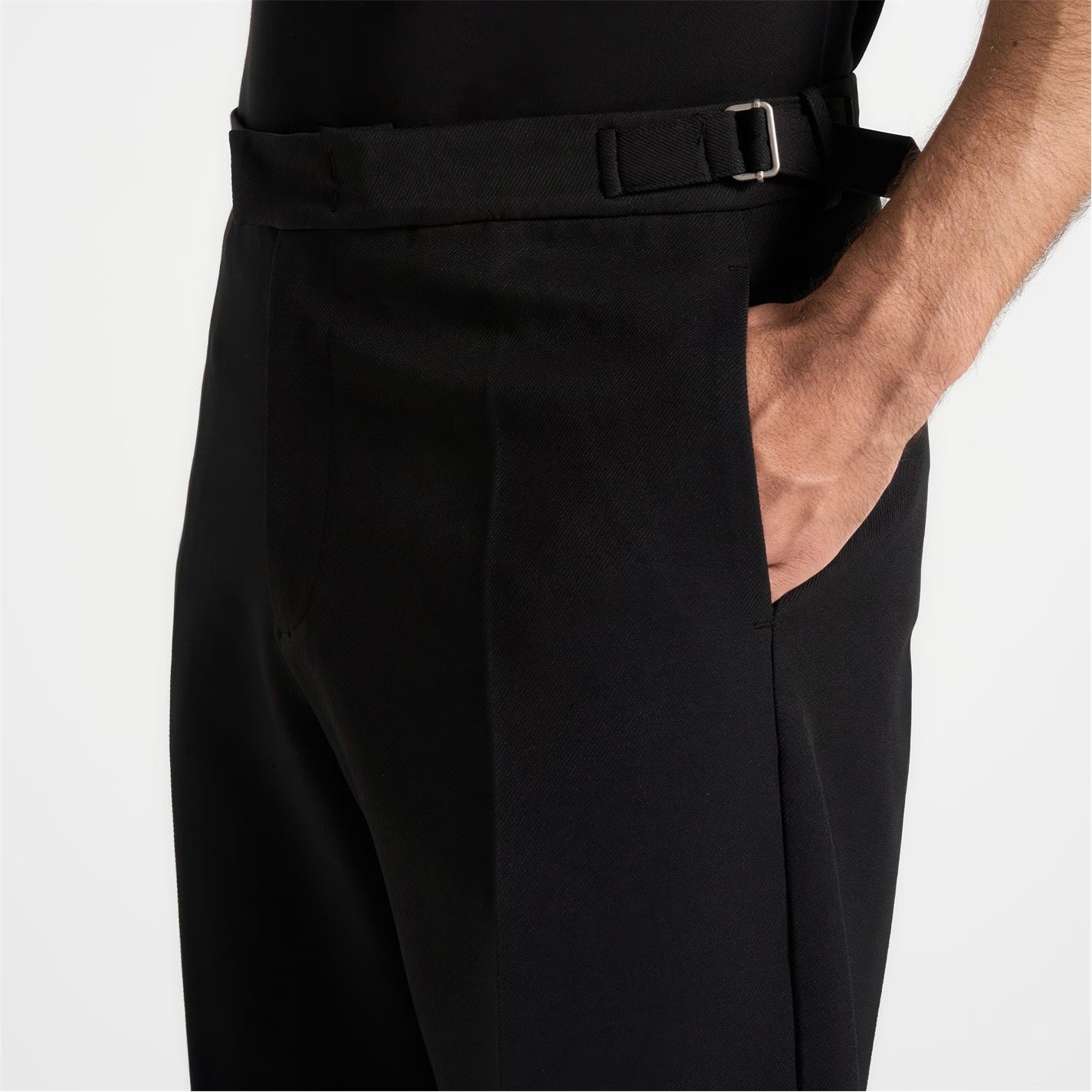 Mens Boris Relaxed Fit Tailored Button Cuff Trousers