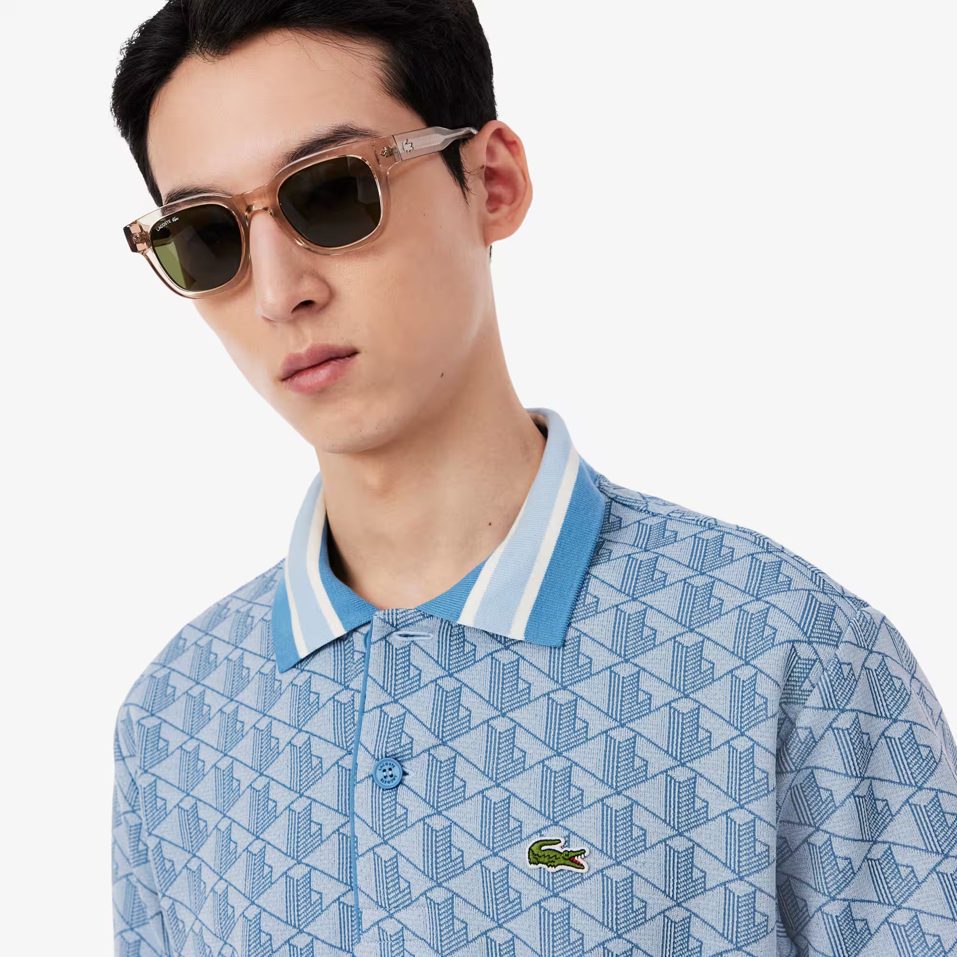 Classic Fit Monogram Jacquard Polo Shirt