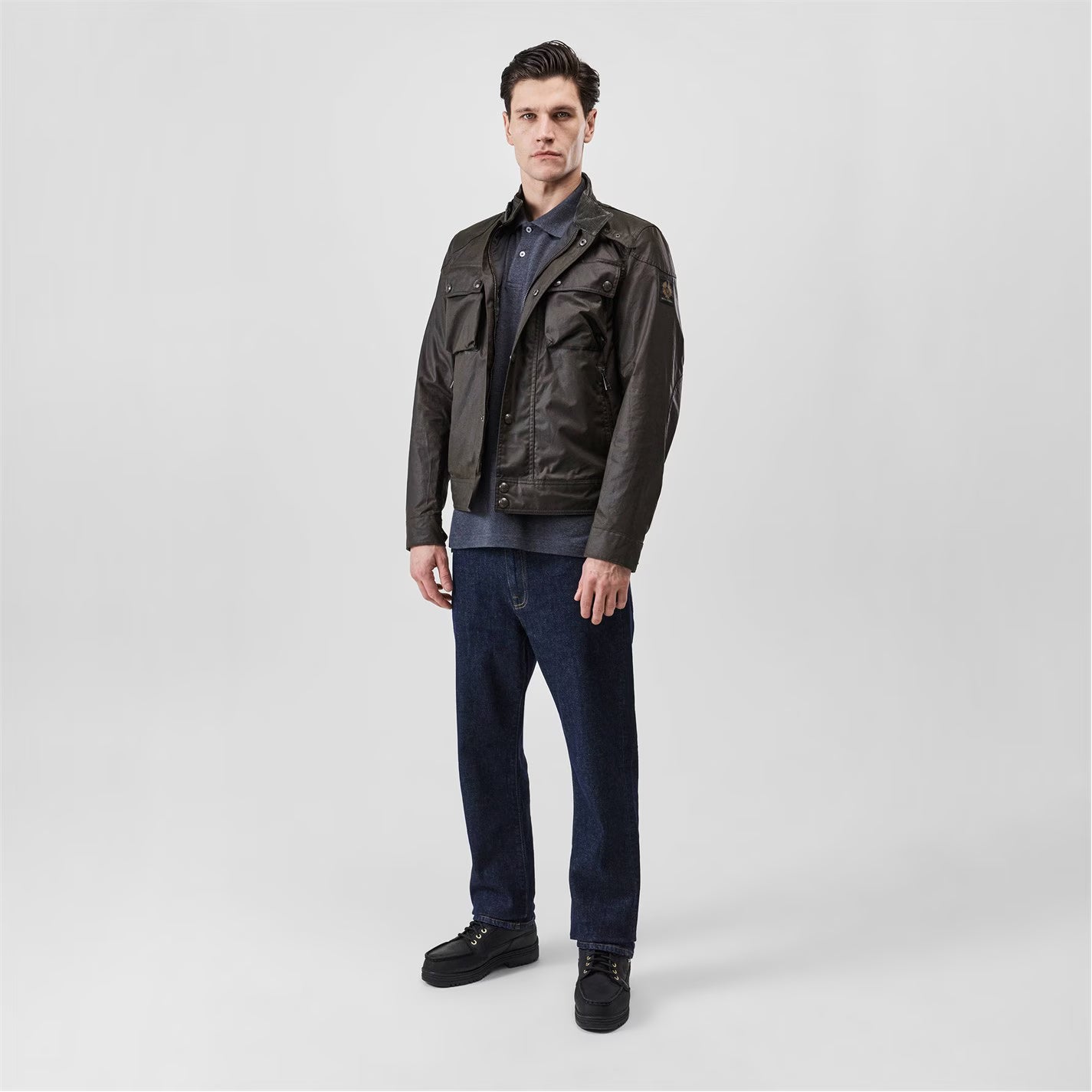 Men's Racemaster Waxed Cotton Long Sleeve Funnel Neck Wax Jacket