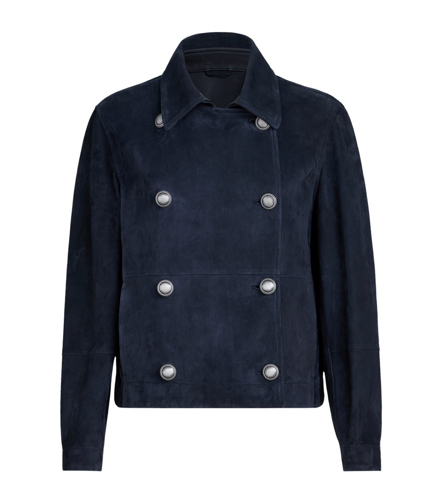 Suede Double-Breasted Jacket