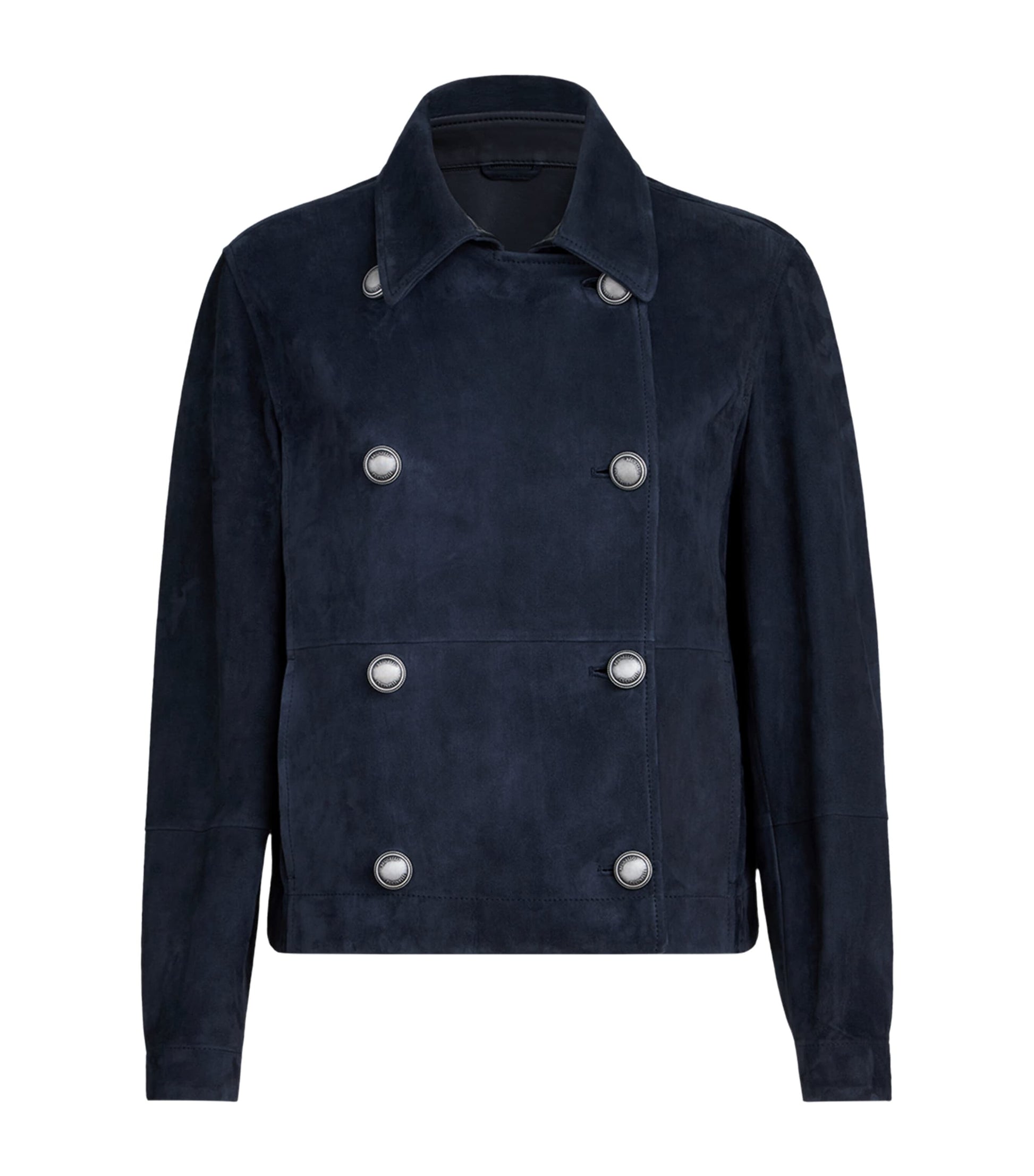 Suede Double-Breasted Jacket