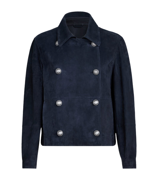 Suede Double-Breasted Jacket