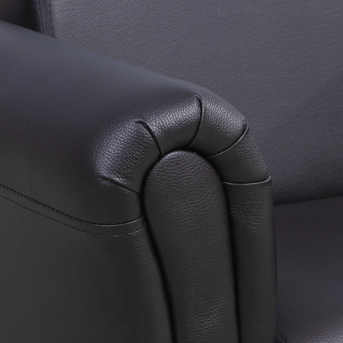 Homcom Children's Single Seater Armchair with Footstool - Black