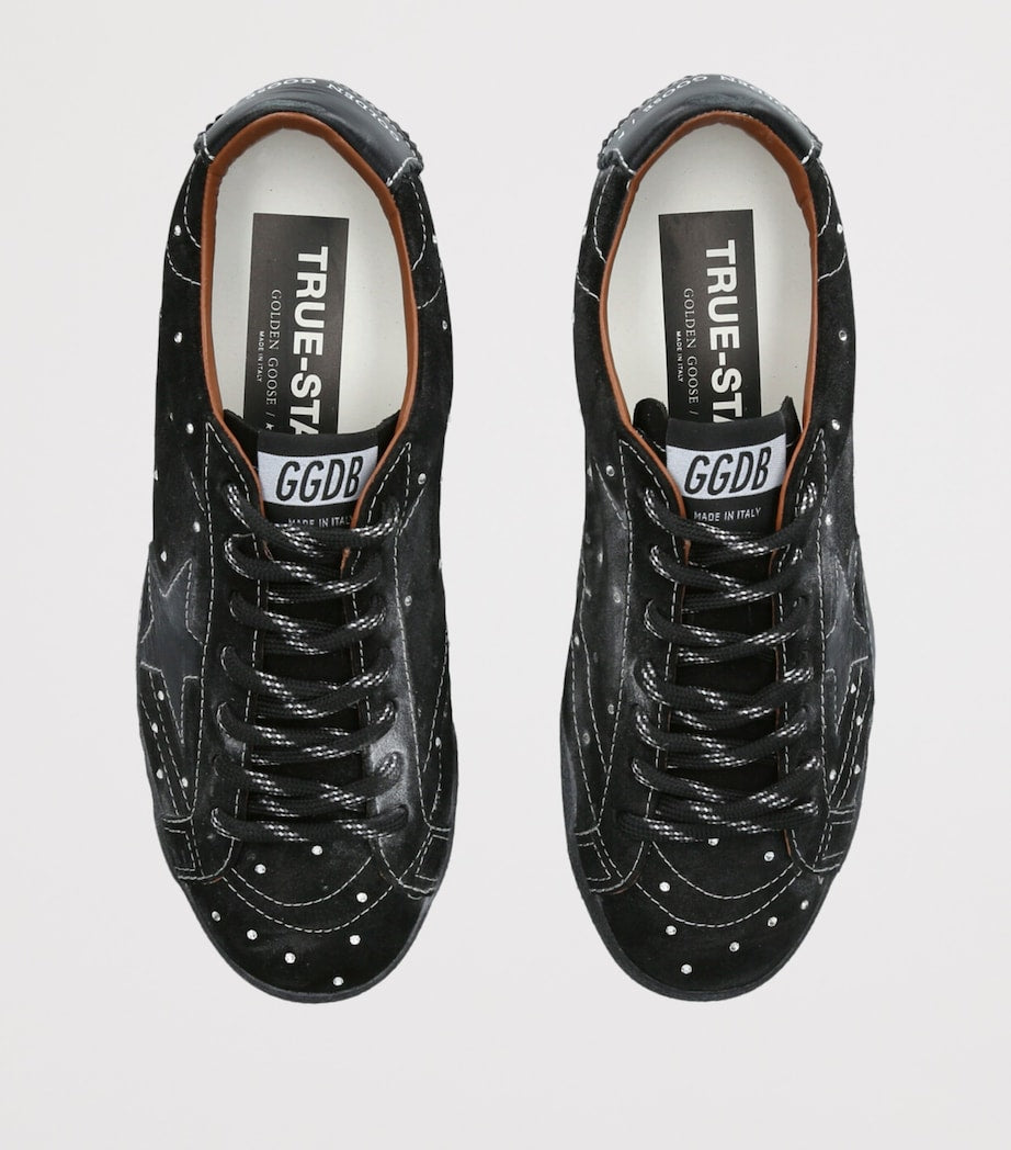 Golden Goose Suede Embellished True Star Sneakers