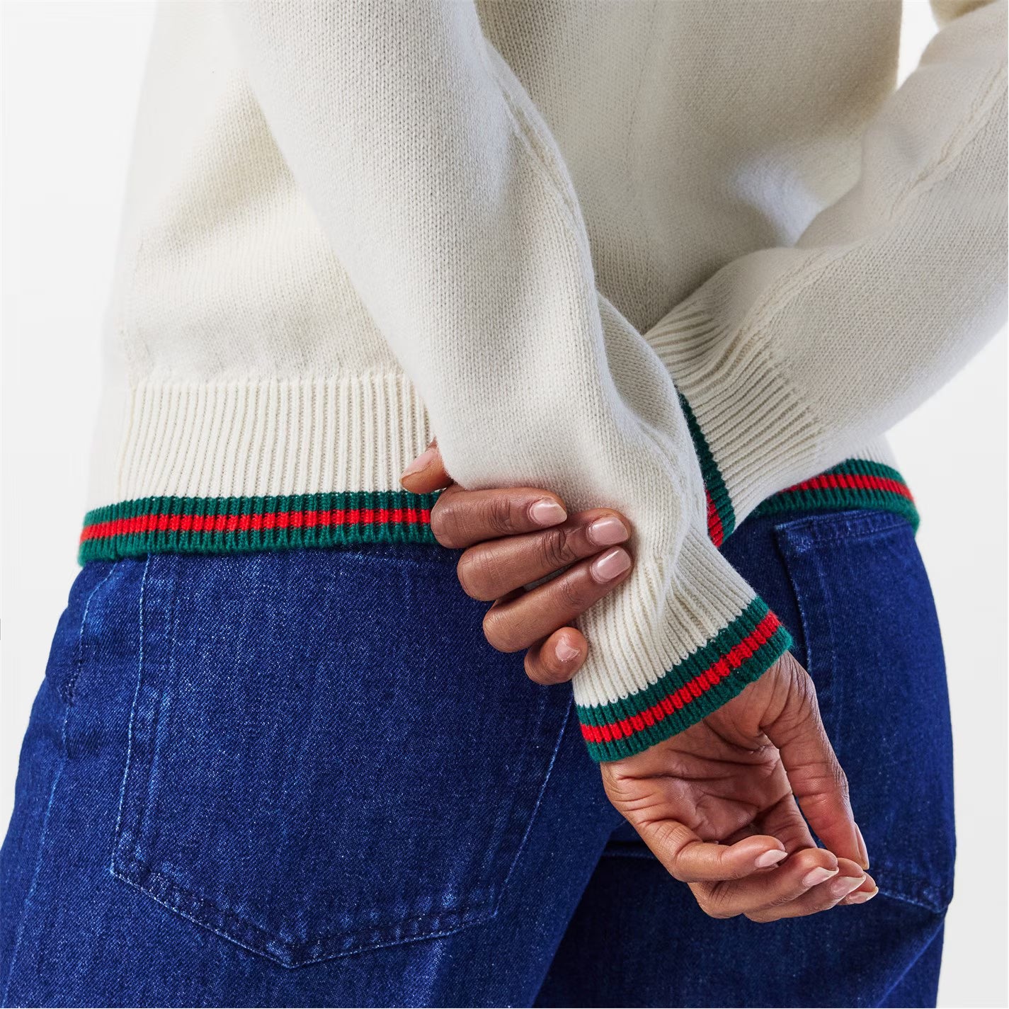 GUCCI Wool & Cashmere Jumper With Web