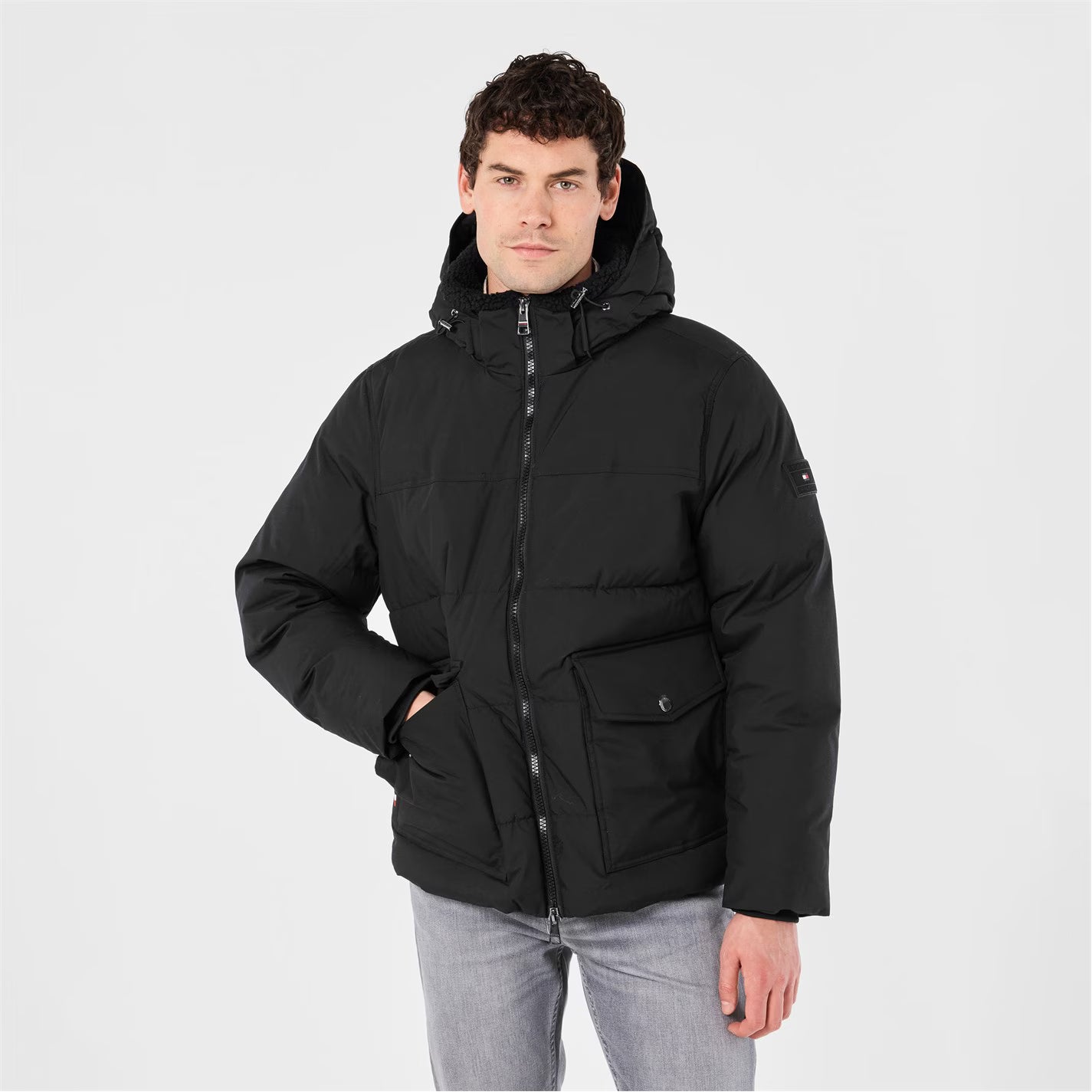 Tommy Hilfiger Men's Rockie Utility Medium-Weight Insulated Medium Puffer Jacket