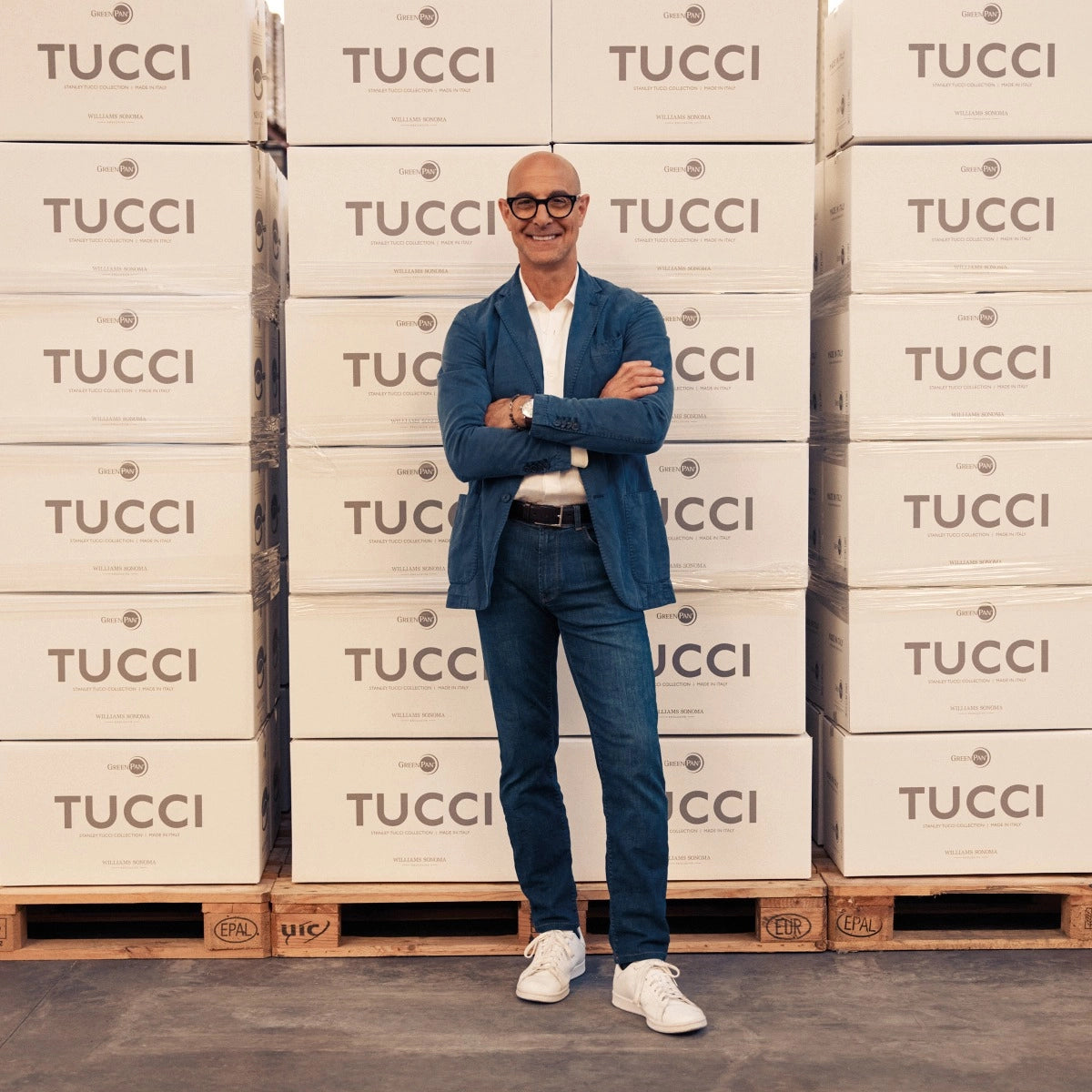 GreenPan x Stanley Tucci Carrara White 11-piece set