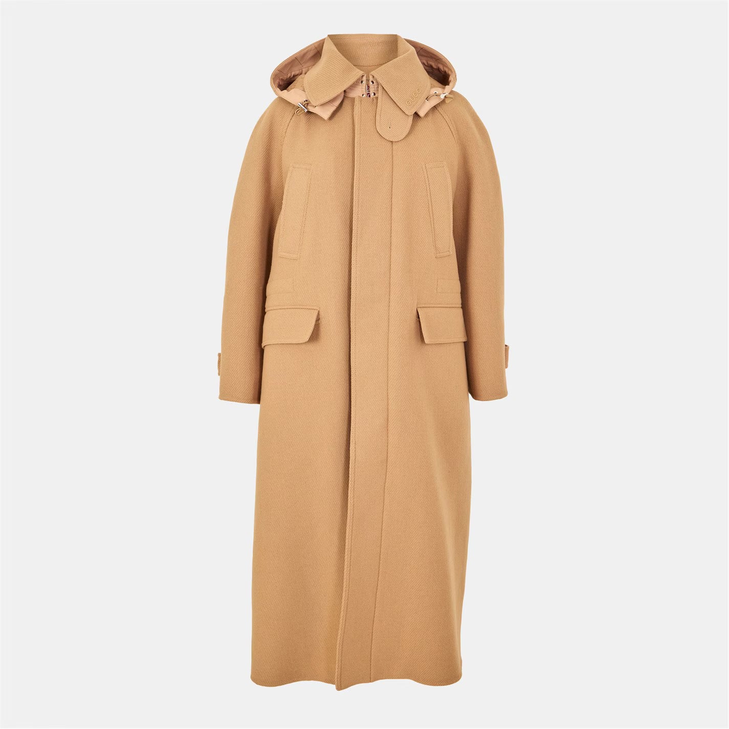 Women's Wool Cashmere Detachable Hood Overcoat