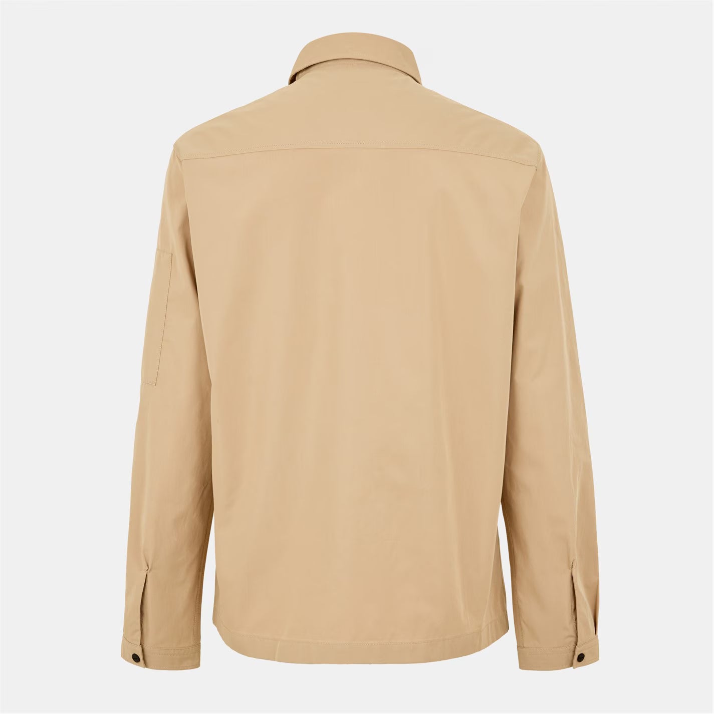 Men's Emmond Red Cotton Long Sleeve Zip Overshirt