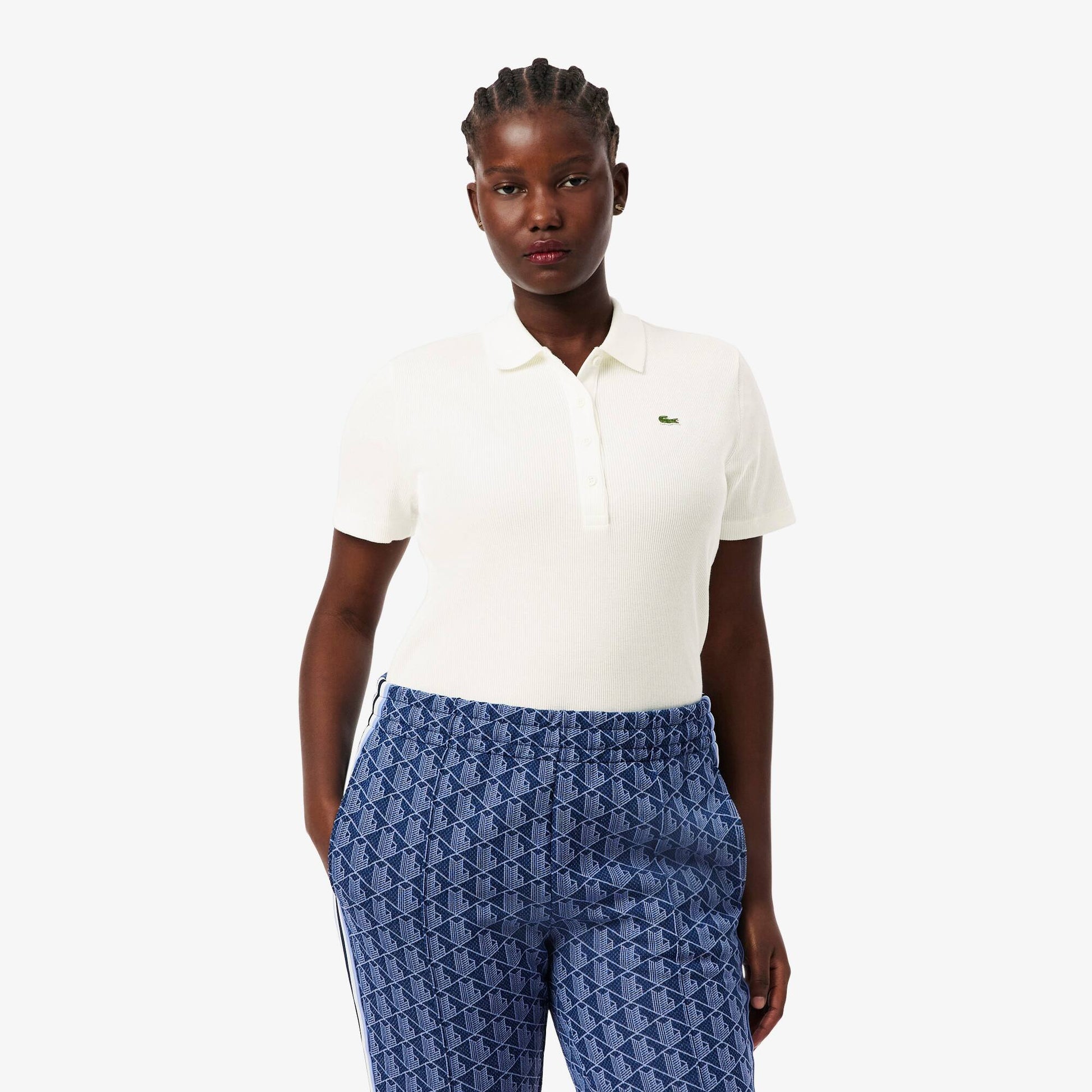 Slim Fit L.12.D Ribbed Cotton Polo Shirt