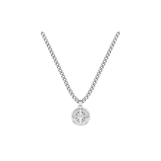 Men's North Pendant Compass Necklace