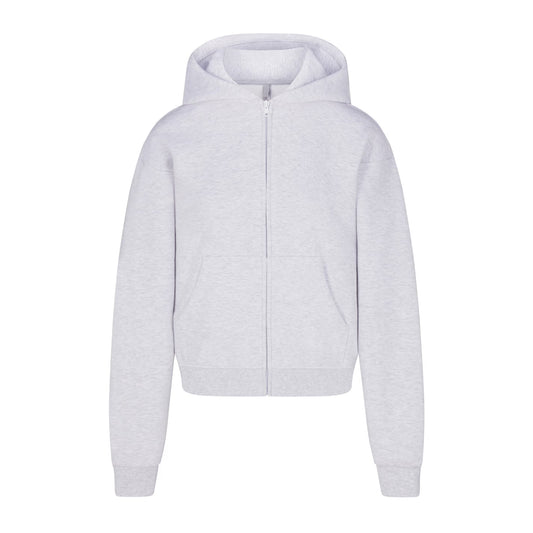 Womens Cotton Fleece Classic Zip Up Hoodie