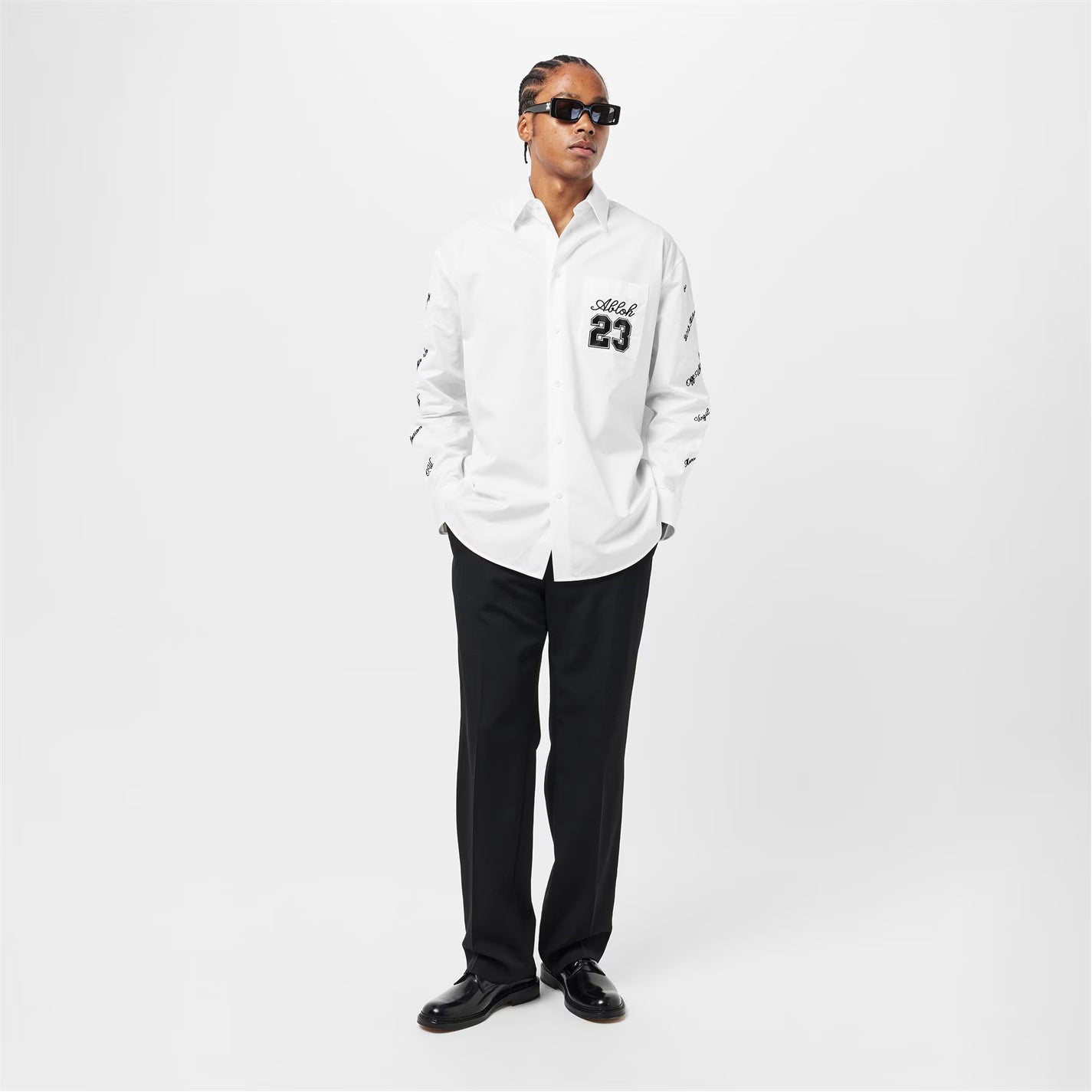 Men's Off-White Contemporary Fit Overshirt