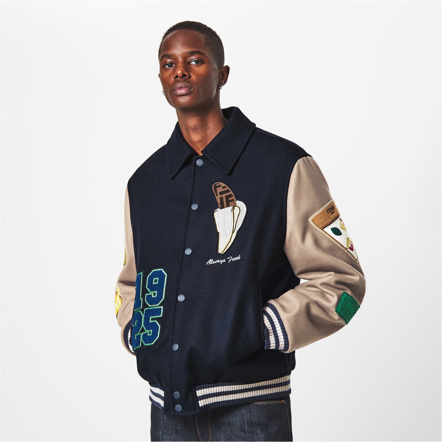 Men's lic Wool Long Sleeve Coach Jacket