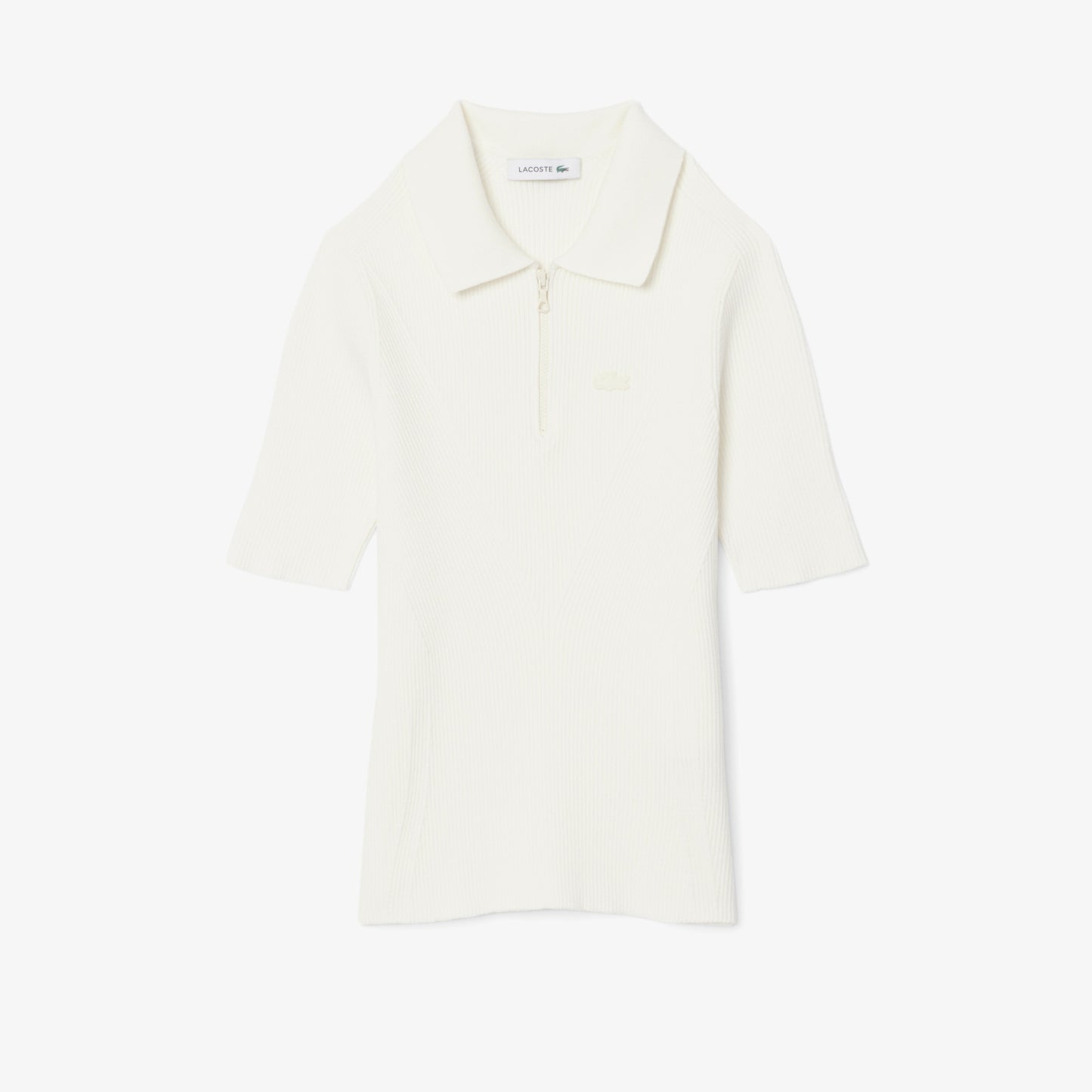 3D Ribbed Knit Polo Shirt