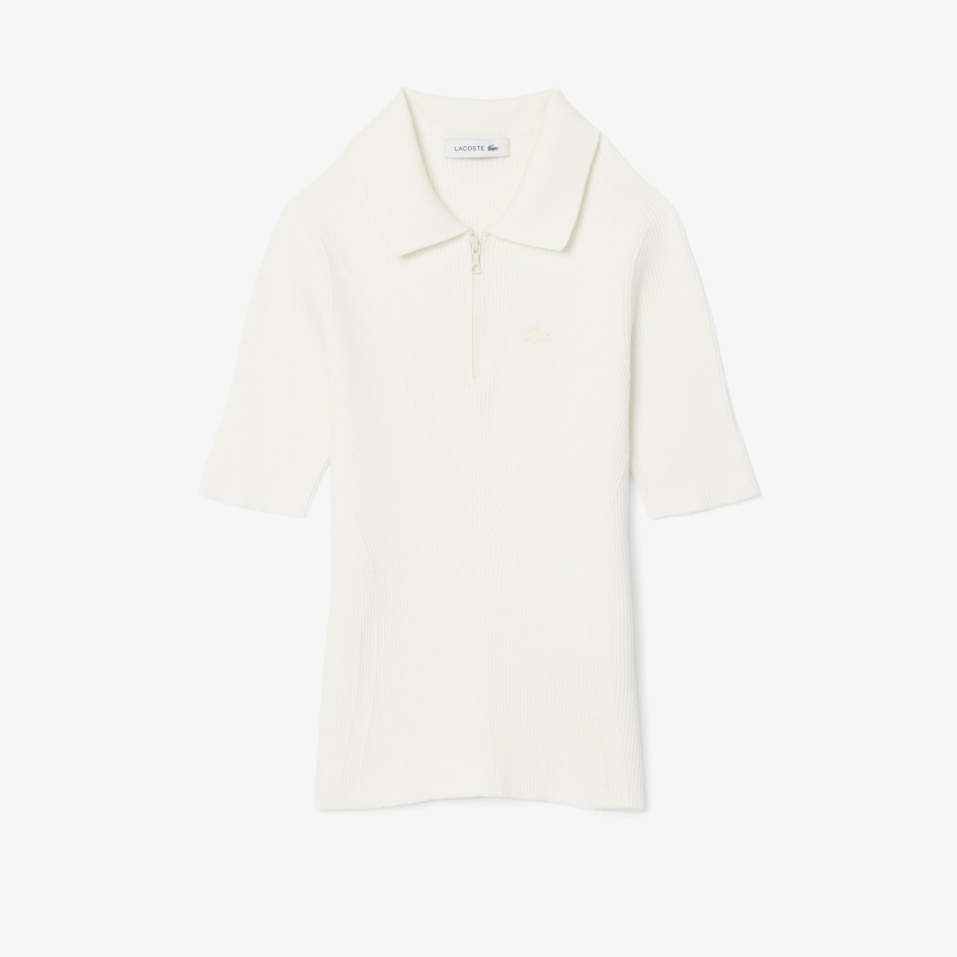 3D Ribbed Knit Polo Shirt
