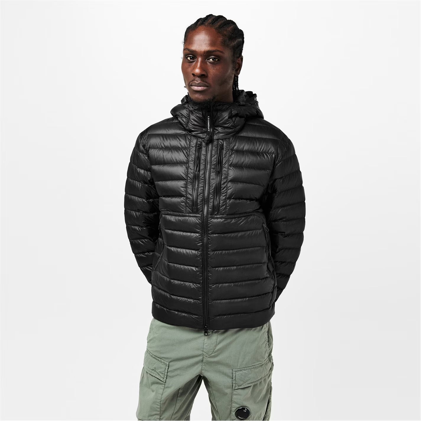 Men's D.D. Shell Goggle Duck Down Waterproof Windproof Hooded Short Puffer Jacket