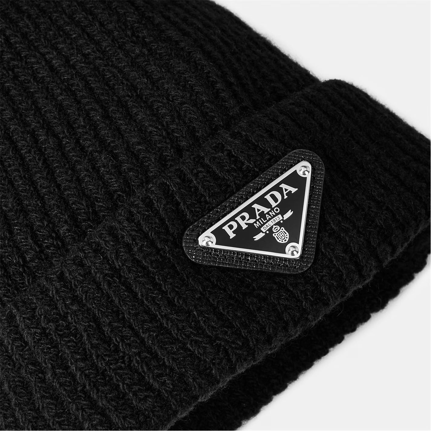 Men'S Wool Badge Logo Beanie