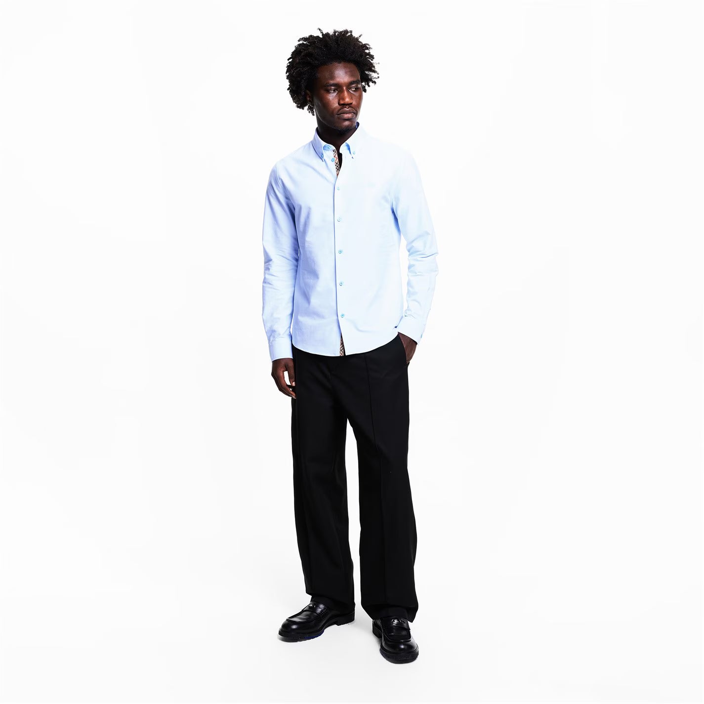 Men's Burb Standric Long Sleeve Plain Shirt