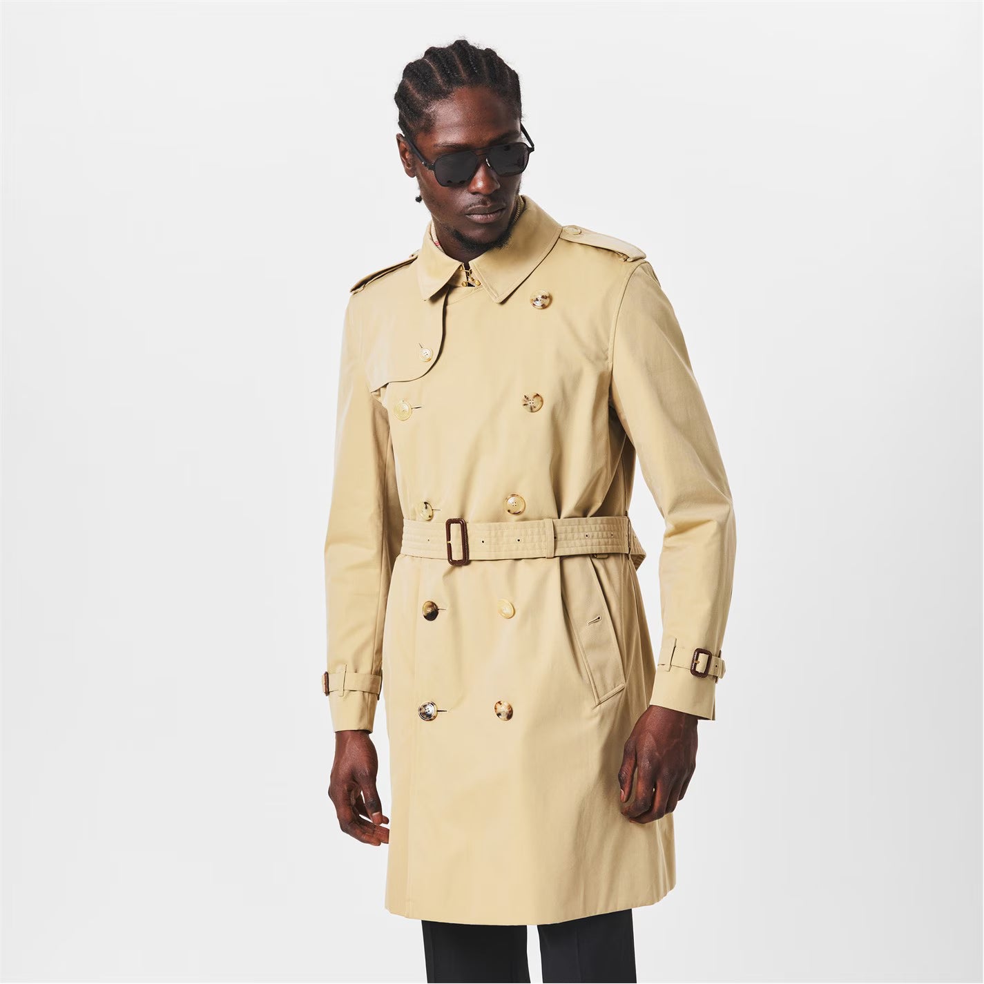 Men's Kensington Cotton Water Resistant Long Sleeve Trench Coat