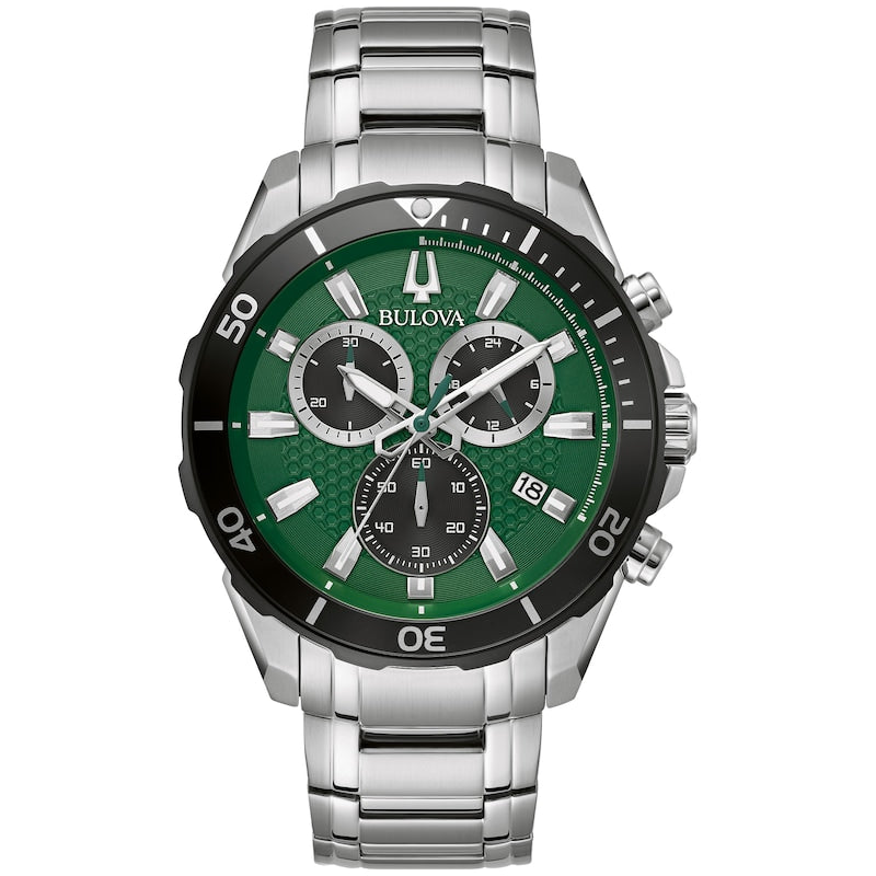 Bulova Classic Chronograph Men's Stainless Steel Bracelet Watch