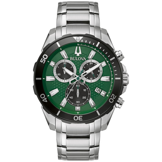 Bulova Classic Chronograph Men's Stainless Steel Bracelet Watch