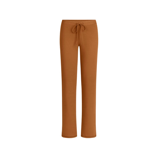 Womens Cotton Jersey Straight Leg Pant