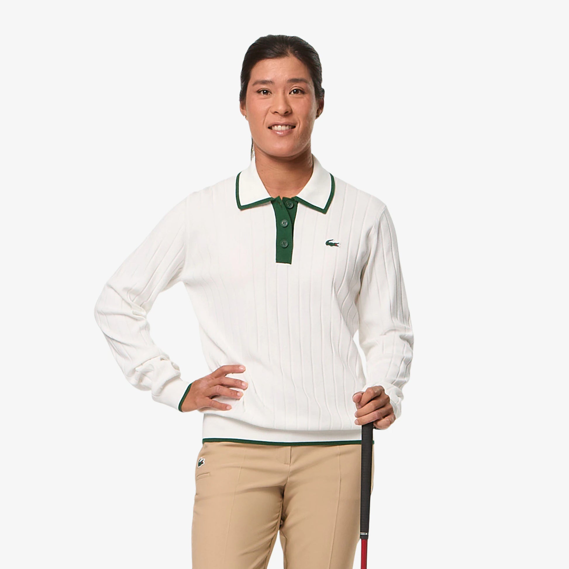 Polo Collar Stretch Golf Sweater