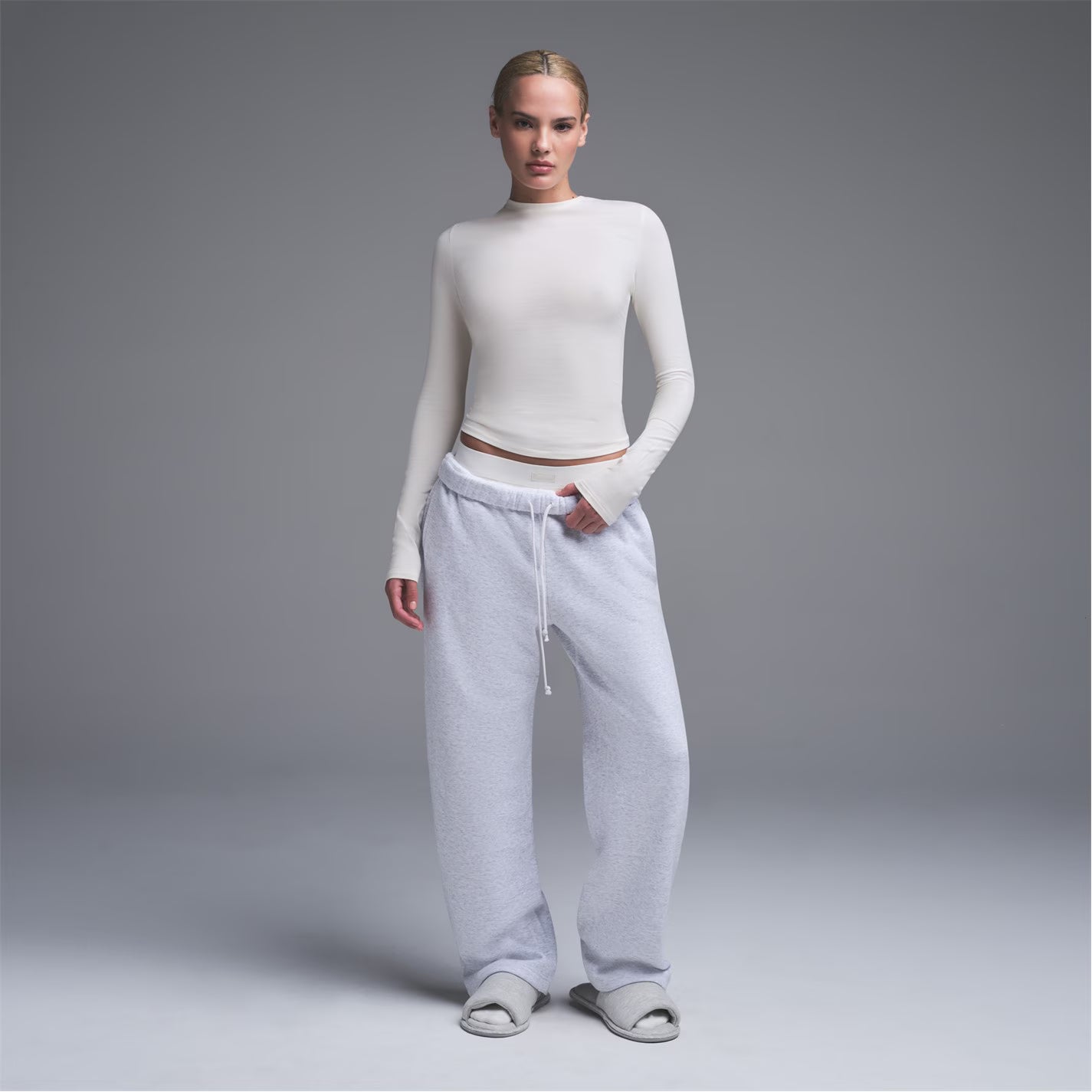 SKIMS Womens Cotton Jersey Long-Sleeve T-Shirt