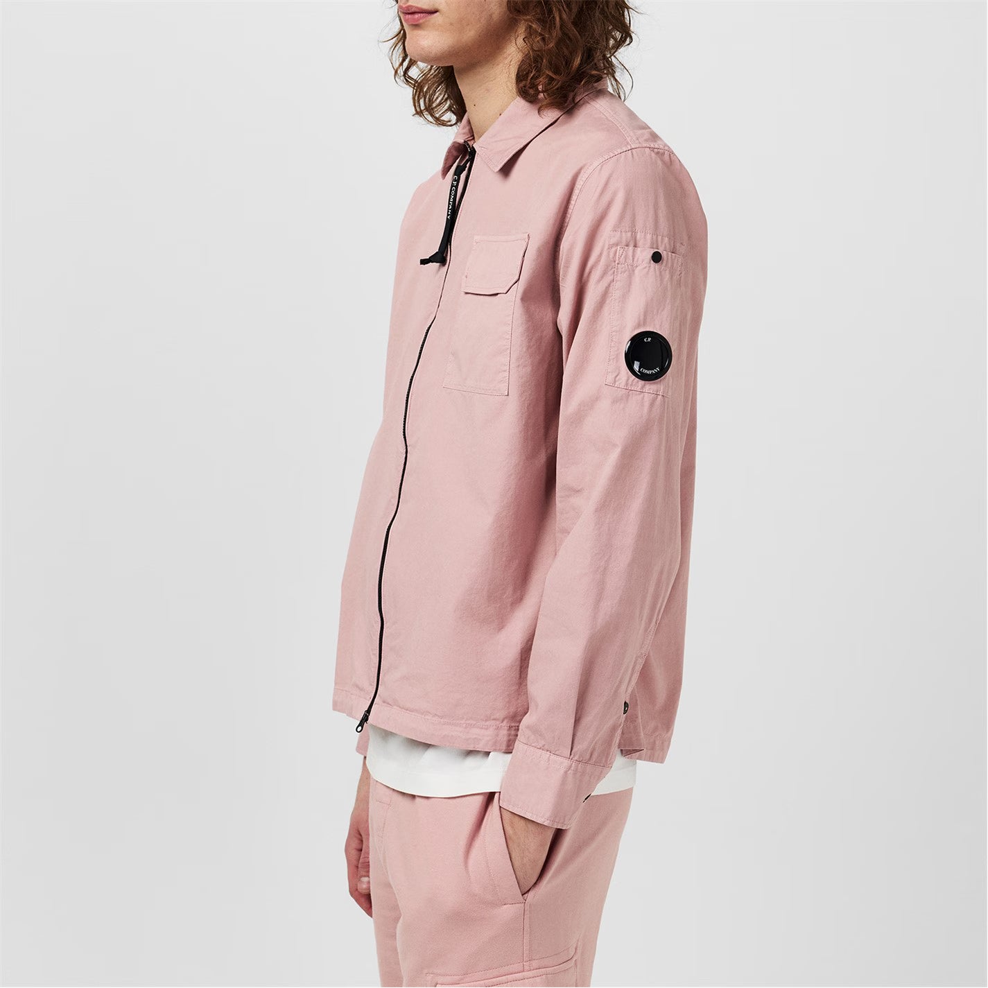 Men's Gabardine Lens Cotton Long Sleeve Overshirt