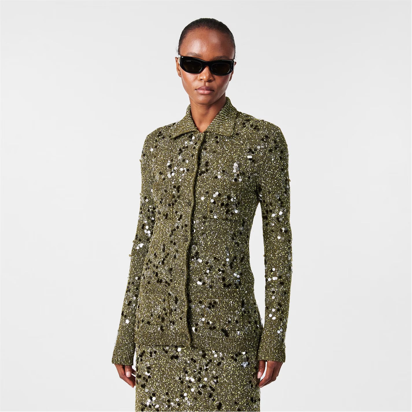 GUCCI Sequin Knit Cardigan