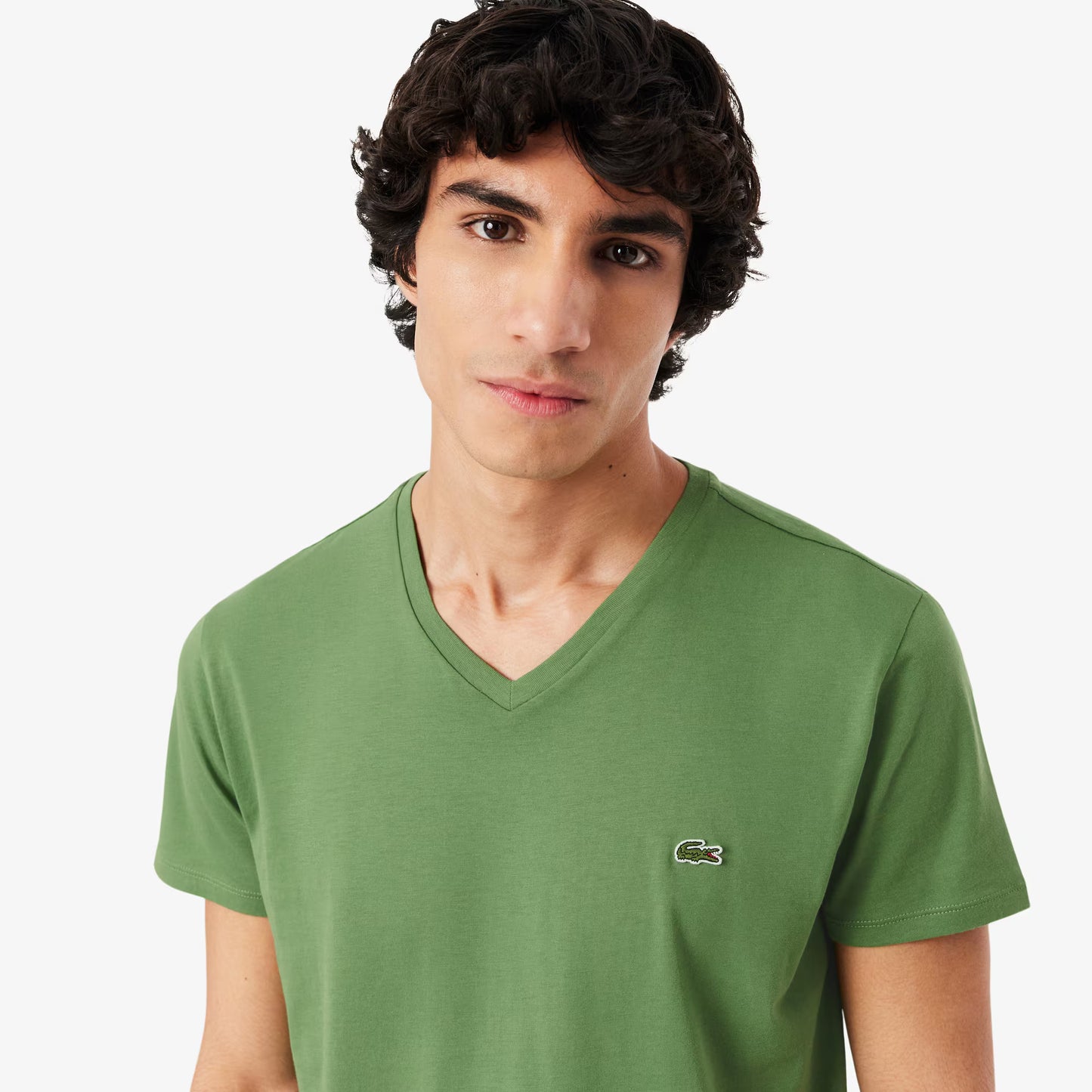 Lightweight Cotton Pima V Neck T-shirt