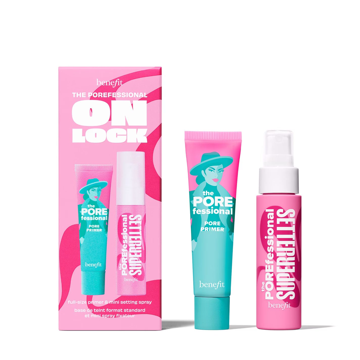 Benefit POREfessional On Lock Full-size Pore Primer & Mini Setting Spray Duo