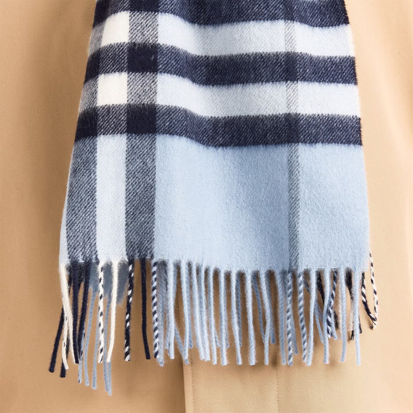 Unisex Check Cashmere Scarf